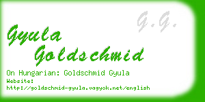 gyula goldschmid business card